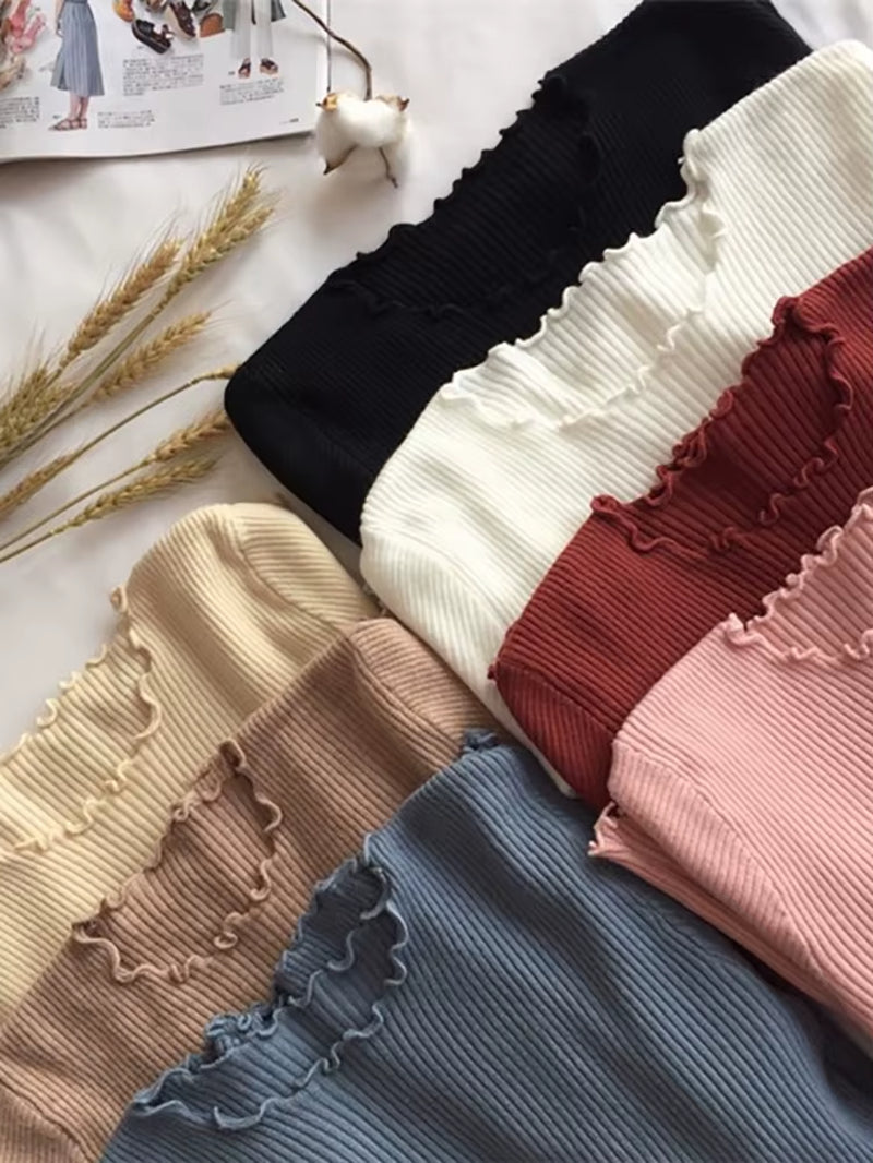 O Neck Ruched Women Sweater High Elastic Solid 2025 Fall Winter Fashion Sweater Women Slim Sexy Knitted Pullovers Pull Femme