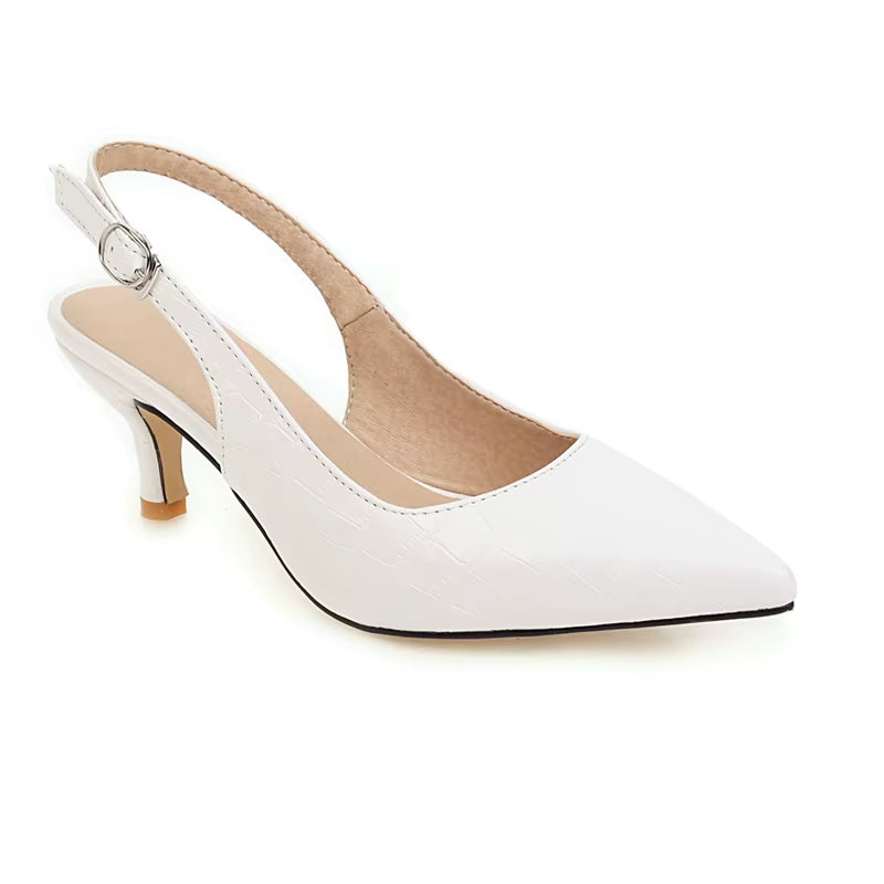 Pointed Toe Summer Sandals Women'S Mules and Slingback Shoes Female Large Size 45 47 Elegant Heels Party Office Shoes for Women