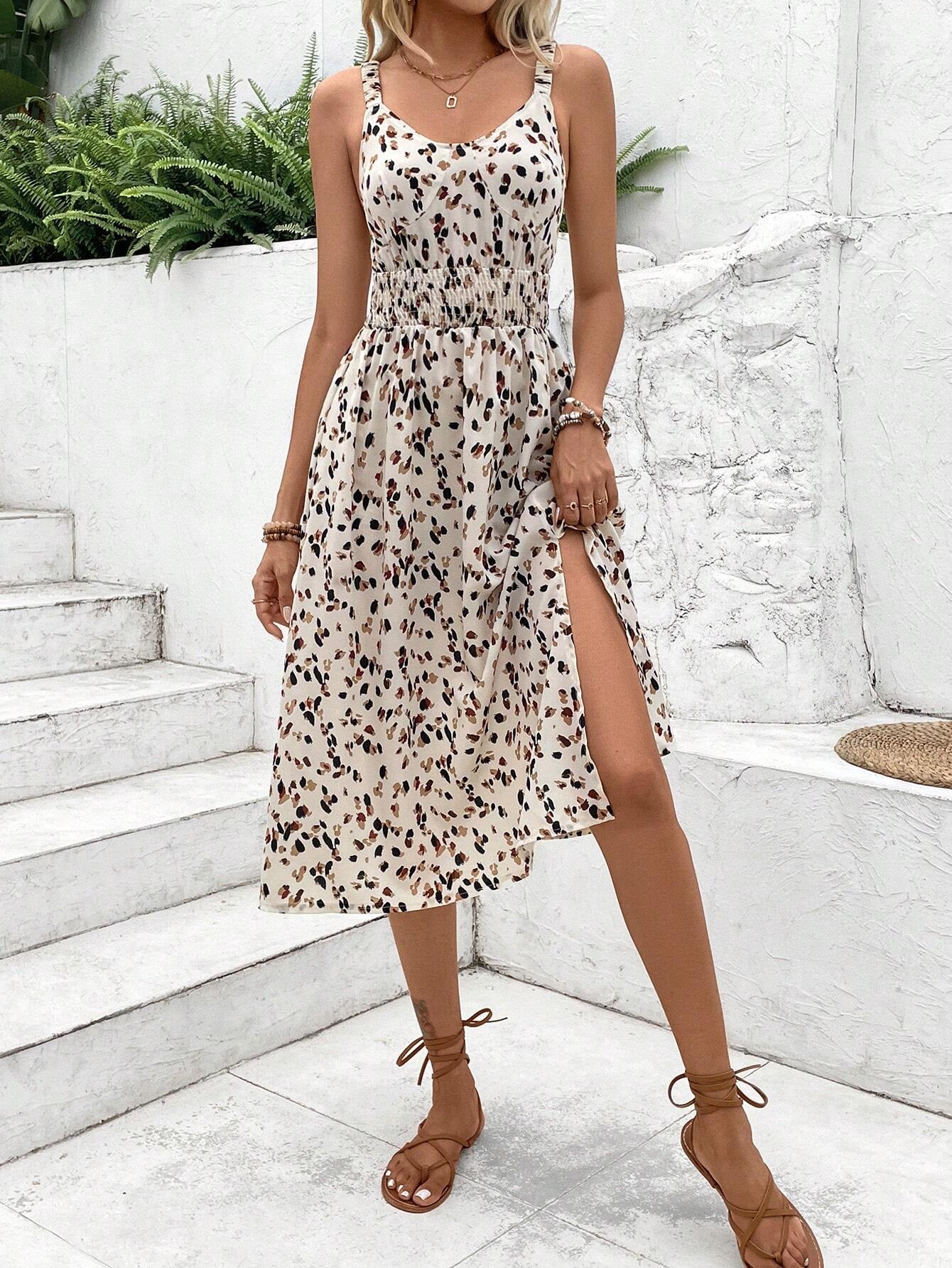 Frenchy Striped Print Cami Short Dress Fall Clothes Back to School Outfits Teacher Clothes Women Linen Midi Earthy Clothes Dress