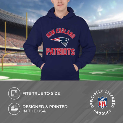 NFL Adult Gameday Hooded Sweatshirt - Poly Fleece Cotton Blend - Stay Warm and Represent Your Team in Style