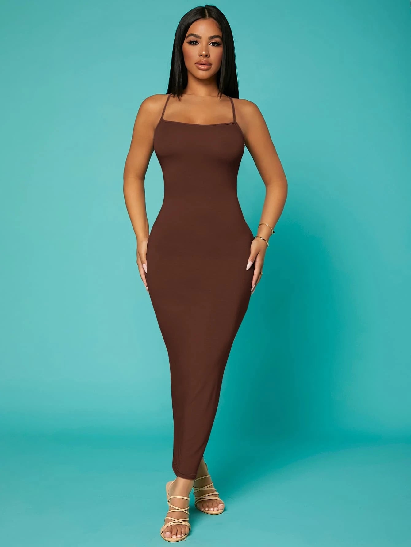 SXY Solid Criss-Cross Backless Bodycon Dress Concert Long Summer Dress Prom Dress Sexy Dress Valentine Day Dress,Tea Party Dress