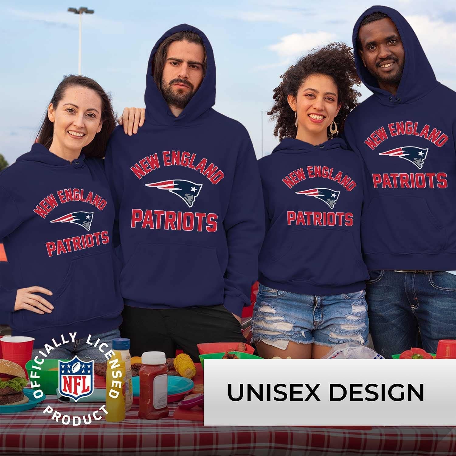 NFL Adult Gameday Hooded Sweatshirt - Poly Fleece Cotton Blend - Stay Warm and Represent Your Team in Style