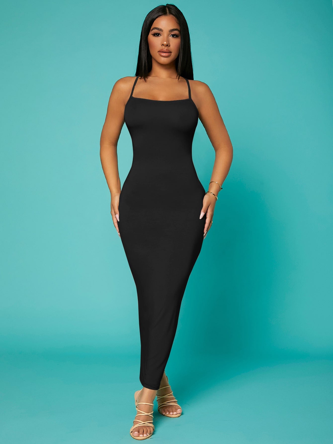 SXY Solid Criss-Cross Backless Bodycon Dress Concert Long Summer Dress Prom Dress Sexy Dress Valentine Day Dress,Tea Party Dress